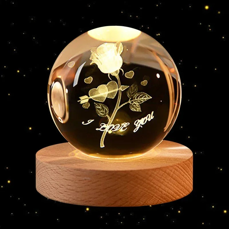 3D Crystal Galaxy Ball – Space Desk Décor & Gift for Astronomy Lovers