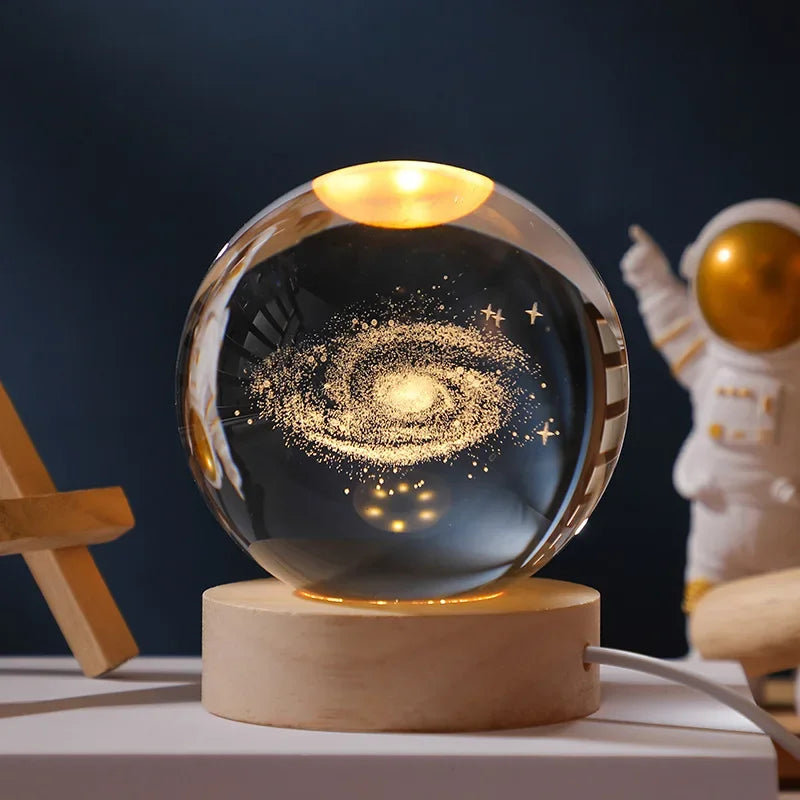 3D Crystal Galaxy Ball – Space Desk Décor & Gift for Astronomy Lovers