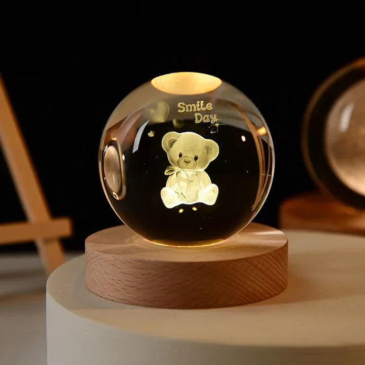 3D Crystal Galaxy Ball – Space Desk Décor & Gift for Astronomy Lovers