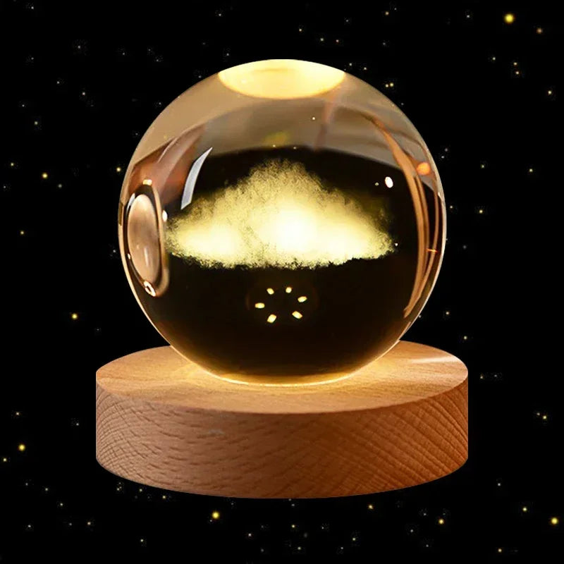 3D Crystal Galaxy Ball – Space Desk Décor & Gift for Astronomy Lovers