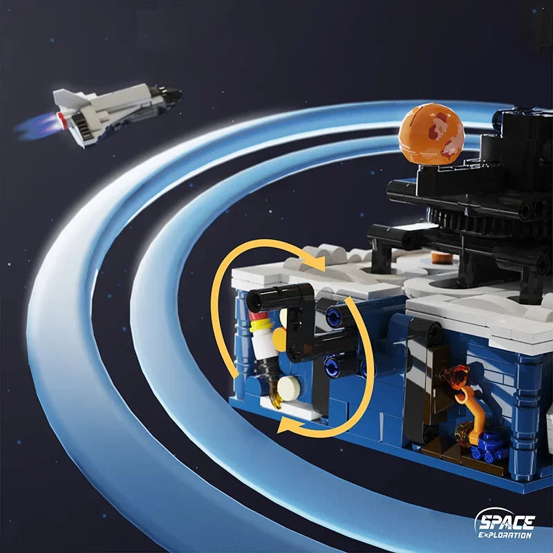 Rotating Solar System Building Block Set – 775-Piece Space Model Kit