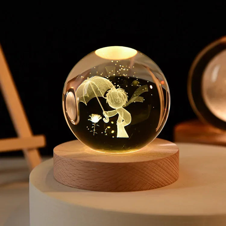 3D Crystal Galaxy Ball – Space Desk Décor & Gift for Astronomy Lovers