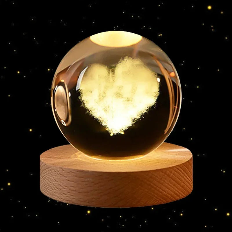 3D Crystal Galaxy Ball – Space Desk Décor & Gift for Astronomy Lovers