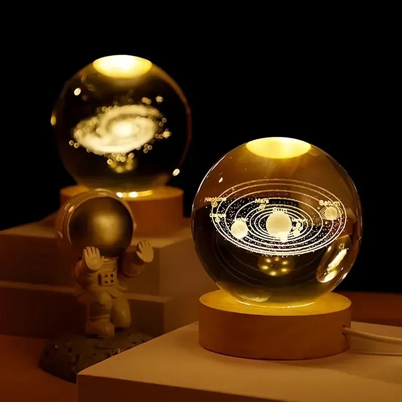3D Crystal Galaxy Ball – Space Desk Décor & Gift for Astronomy Lovers