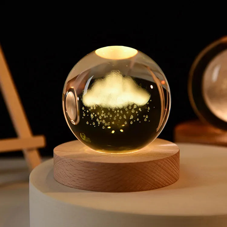3D Crystal Galaxy Ball – Space Desk Décor & Gift for Astronomy Lovers