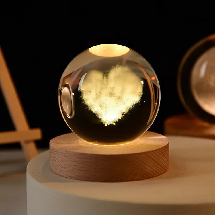 3D Crystal Galaxy Ball – Space Desk Décor & Gift for Astronomy Lovers
