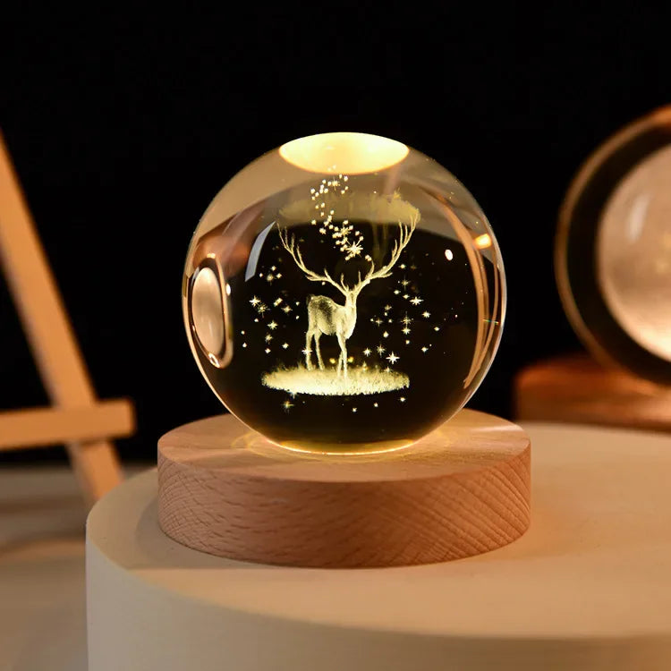 3D Crystal Galaxy Ball – Space Desk Décor & Gift for Astronomy Lovers