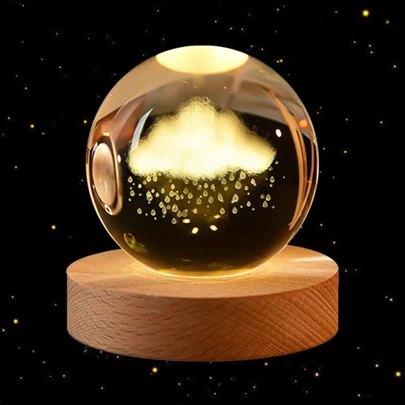 3D Crystal Galaxy Ball – Space Desk Décor & Gift for Astronomy Lovers