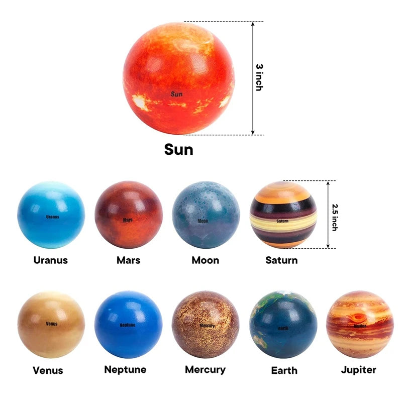 Solar System Bouncy and Stress Ball Set – Hold the Universe in Your Hand