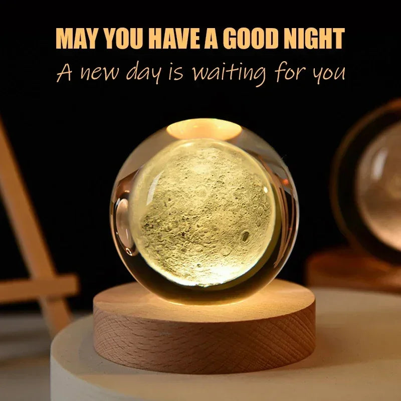 3D Crystal Galaxy Ball – Space Desk Décor & Gift for Astronomy Lovers