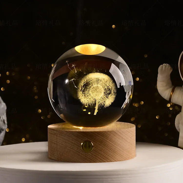 3D Crystal Galaxy Ball – Space Desk Décor & Gift for Astronomy Lovers
