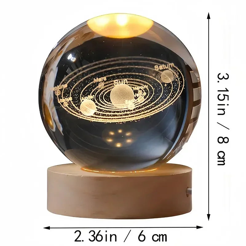 3D Crystal Galaxy Ball – Space Desk Décor & Gift for Astronomy Lovers