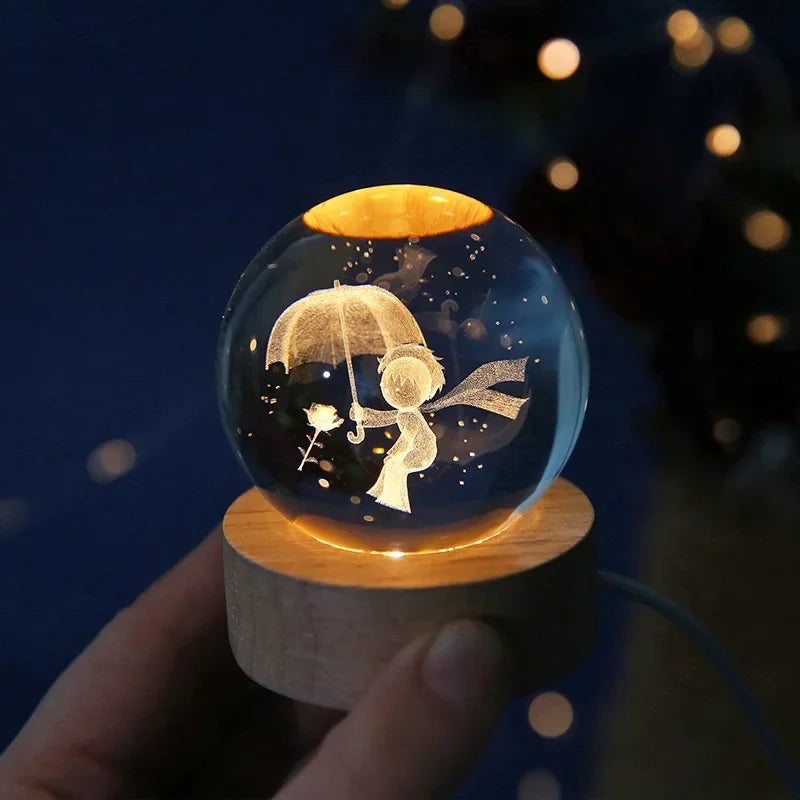3D Crystal Galaxy Ball – Space Desk Décor & Gift for Astronomy Lovers