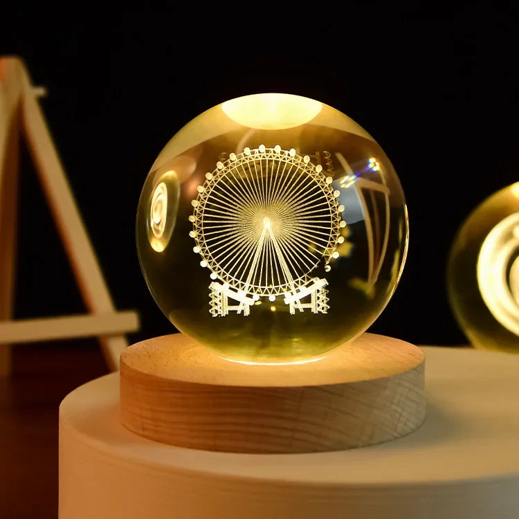 3D Crystal Galaxy Ball – Space Desk Décor & Gift for Astronomy Lovers