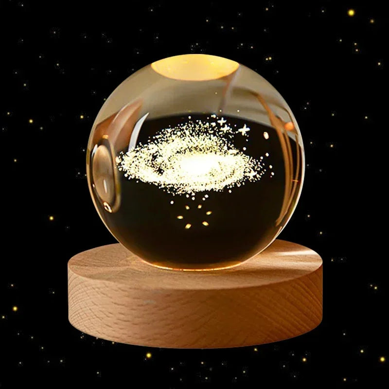 3D Crystal Galaxy Ball – Space Desk Décor & Gift for Astronomy Lovers