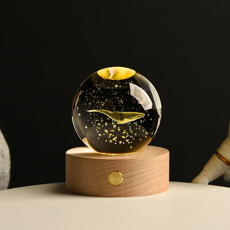 3D Crystal Galaxy Ball – Space Desk Décor & Gift for Astronomy Lovers