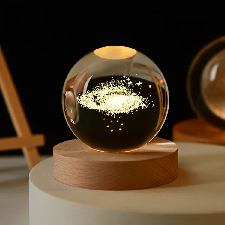 3D Crystal Galaxy Ball – Space Desk Décor & Gift for Astronomy Lovers