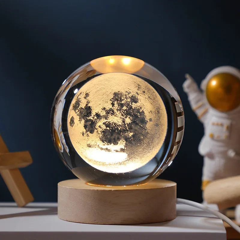 3D Crystal Galaxy Ball – Space Desk Décor & Gift for Astronomy Lovers