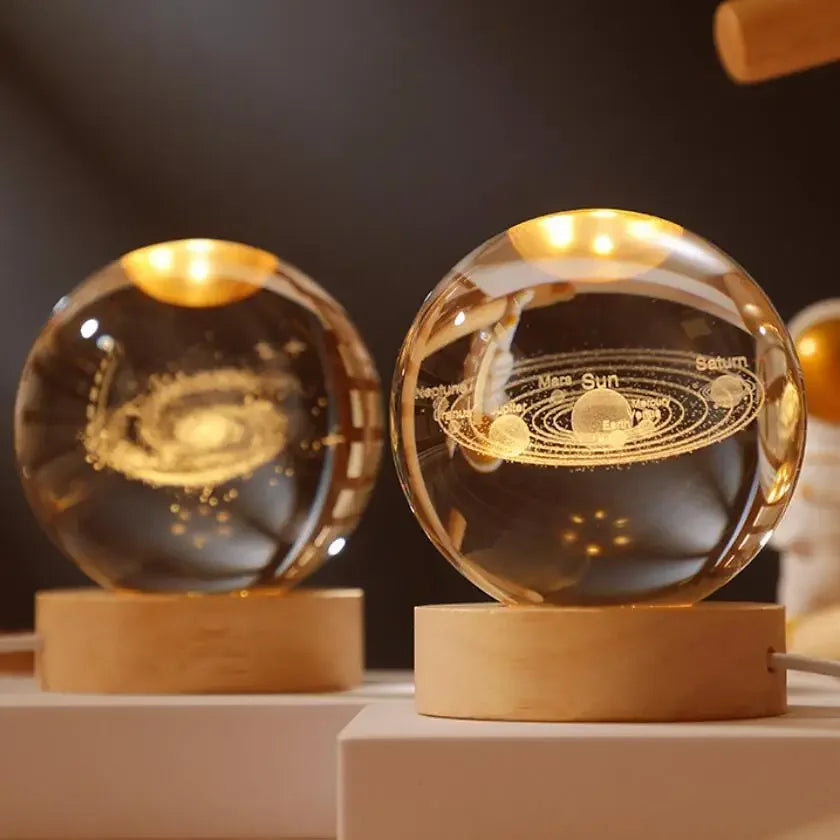 3D Crystal Galaxy Ball – Space Desk Décor & Gift for Astronomy Lovers