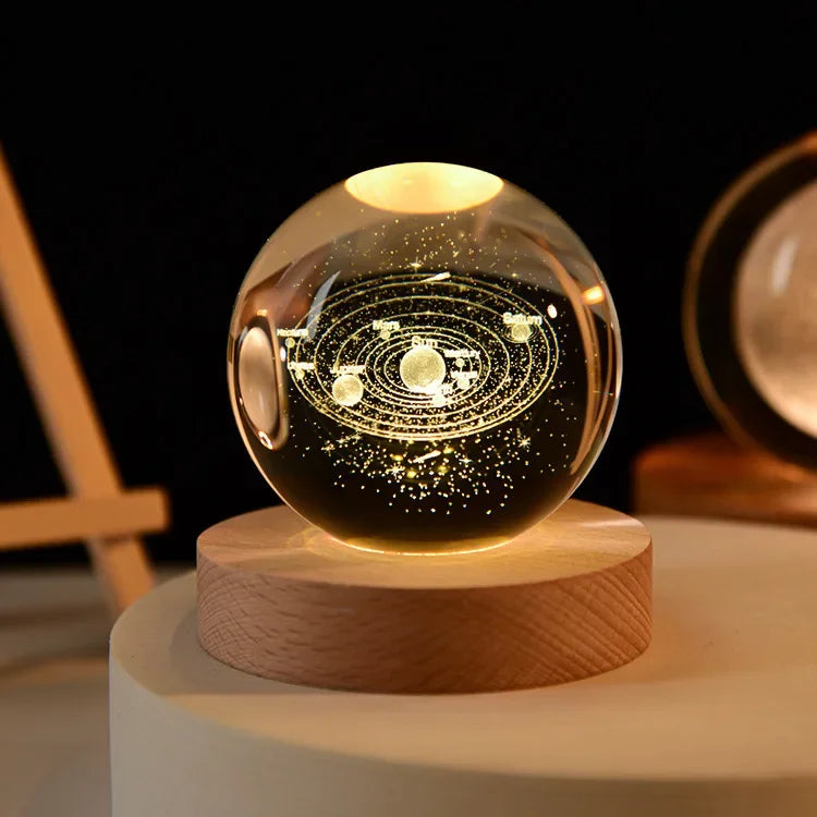3D Crystal Galaxy Ball – Space Desk Décor & Gift for Astronomy Lovers