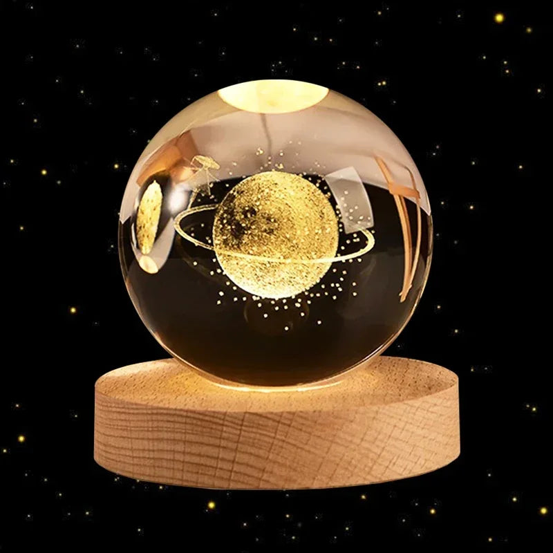 3D Crystal Galaxy Ball – Space Desk Décor & Gift for Astronomy Lovers