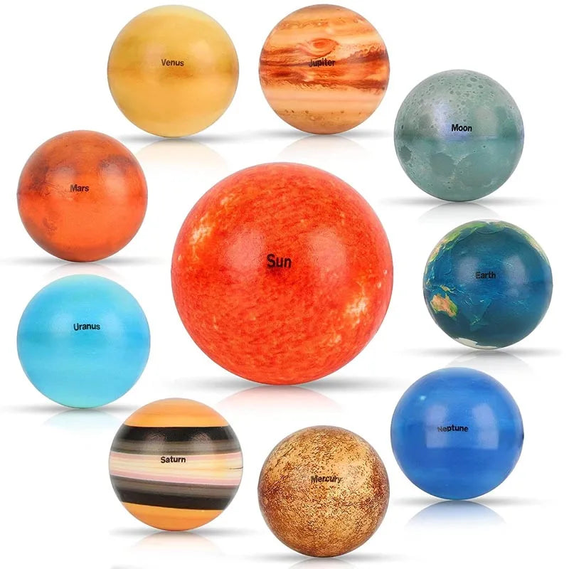 Solar System Bouncy and Stress Ball Set – Hold the Universe in Your Hand