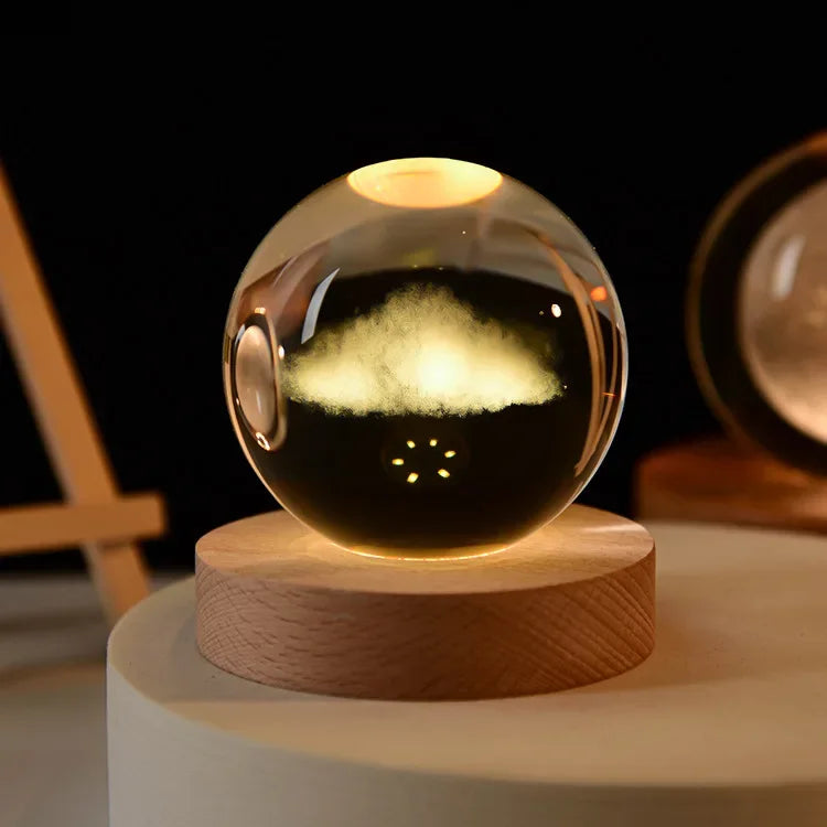 3D Crystal Galaxy Ball – Space Desk Décor & Gift for Astronomy Lovers